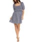 Фото #1 товара Nation Ltd Betsy Striped Smocked Mini Dress Women's Blue S