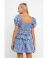 Women's Floral Smocked Tiered Mini Dress