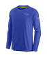 Фото #3 товара Men's Royal Los Angeles Rams Lockup Performance Long Sleeve T-shirt