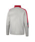 Men's Gray, Scarlet Ohio State Buckeyes Bushwood Fleece Quarter-Zip Jacket