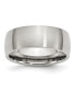 Stainless Steel Brushed 8mm Half Round Band Ring