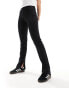 Фото #2 товара Monki tailored cigarette trousers with split hem in black