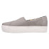 TOMS Alpargata Boardwalk Platform Womens Grey Sneakers Casual Shoes 10018264T