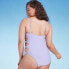 Фото #4 товара Women's Cut Out Knotted One Piece Swimsuit - Shade & Shore Lilac Purple XS