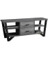 Фото #1 товара Тумба Monarch Specialties 60"L TV Stand with 2 Storage Drawers in Grey-Black