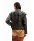 ფოტო #5 პროდუქტის Women's Leather-effect detachable sleeve jacket