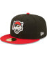 Фото #1 товара Men's Black Erie SeaWolves Authentic Collection Team Alternate 59FIFTY Fitted Hat