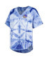 Фото #3 товара Women's Royal in State Warriors Tournament Raglan Oversized Tie-Dye V-Neck T-Shirt