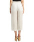 Juniors' Ruched-Front Wide-Leg Pull-On Cropped Pants