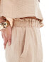 Vero Moda textured shorts co-ord in beige