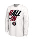 Фото #3 товара Men's White Stanford Cardinal Ball In Bench Long Sleeve T-shirt