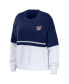 Women's Navy, White Washington Nationals Chunky Pullover Sweater
