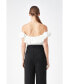 Фото #2 товара Women's Off Shoulder Bubble Top