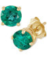 Birthstone Stud Earrings in 14k Gold or 14k White Gold