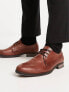 Фото #1 товара Jack & Jones leather derby shoe in brown