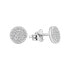 Silver earrings with zircons AGU38