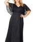 Фото #3 товара Plus Size Duchess Lace Evening Gown