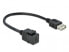 Фото #1 товара Delock 86384 - Flat - Black - USB C - USB A - Female - Female