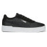 Фото #1 товара Puma Carina 2.0 Laser Cut Lace Up Womens Black Sneakers Casual Shoes 38938902