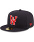 Фото #2 товара Men's Navy Worcester Red Sox Authentic Collection 59FIFTY Fitted Hat