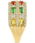 ფოტო #3 პროდუქტის EFFY® Multi-Gemstone (7/8 ct. t.w.) & Diamond (5/8 ct. t.w.) Double Row Statement Ring in 14k Gold