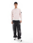 Фото #8 товара Calvin Klein Jeans badge crew neck sweatshirt in sepia rose