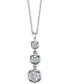 Фото #1 товара Diamond Three Stone Drop Pendant Necklace (1/2 ct. t.w.) in 14k Gold or White Gold