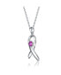 Фото #2 товара Teens/Young Adults White Gold Plated Purple Stone in Infinity Pendant