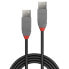 Lindy 0.2m USB 2.0 Type A Cable - Anthra Line - 0.2 m - USB A - USB A - USB 2.0 - 480 Mbit/s - Black - фото #3