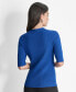 ფოტო #3 პროდუქტის Women's Short-Sleeve Button Sweater