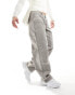 Weekday Sphere low waist relaxed carpenter jeans in grey wash Verwaschenes Grau, W33 - фото #4