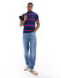 Polo Ralph Lauren icon logo stripe pique polo in navy Синий, XL - Chest 46-48 - фото #2