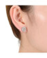 Фото #2 товара White Gold Plated Cubic Zirconia Stud Earrings