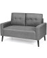 Фото #7 товара Modern Loveseat Sofa 55'' Upholstered Chair Couch with Soft Cushion