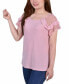 ფოტო #3 პროდუქტის Petite Size Short Dot Sleeve Top