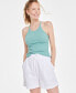 Фото #2 товара Women's Drawstring Pull-On Shorts, Created for Macy's