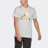 adidas 8-Bit Foil Grfx 金色Logo印花运动圆领短袖T恤 国际码 男款 白色 / Футболка Adidas 8-Bit Foil Grfx LogoT