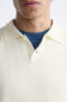 TEXTURED KNIT POLO SHIRT