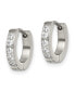 ფოტო #3 პროდუქტის Stainless Steel Polished with CZ Hinged Hoop Earrings