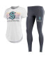 ფოტო #1 პროდუქტის Women's White, Charcoal Seattle Kraken Sonata T-shirt and Leggings Set