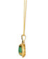 ფოტო #2 პროდუქტის Peacock Aquaprase (2-1/3 ct. t.w.) & Diamond (1/4 ct. t.w.) Pear Adjustable 20" Pendant Necklace in 14k Gold