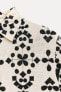 Zw collection contrast embroidery shirt