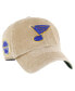 Men's Khaki St. Louis Blues Earldor Clean Up Adjustable Hat