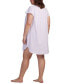 Plus Size Short-Sleeve Embroidered Nightgown