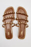 TRIPLE-STRAP FLAT SANDALS