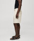 ფოტო #4 პროდუქტის Men's Linen-Blend Darts Detail Bermuda Shorts