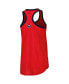 Women's Red Washington Capitals First Base Racerback Scoop Neck Tank Top