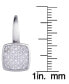 ფოტო #4 პროდუქტის Diamond 1/4 ct. t.w. Square Cushion Leverback Earrings in Sterling Silver