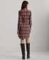 Фото #2 товара Women's Checked Plaid Shirtdress