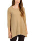 Фото #1 товара Women's New Shine Solid 3/4 Sleeve Knit Top, Created for Macy's